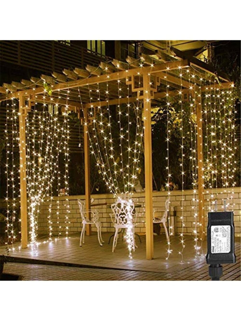 LED Curtain Lights Hanging Fairy Lights Wall Window Decor Wedding 10×10 ft